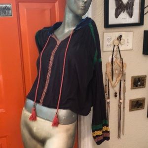 Linen/ cotton boho styled shirt